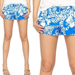 Lilly Pulitzer Walsh Short Deep Sea Blue Print